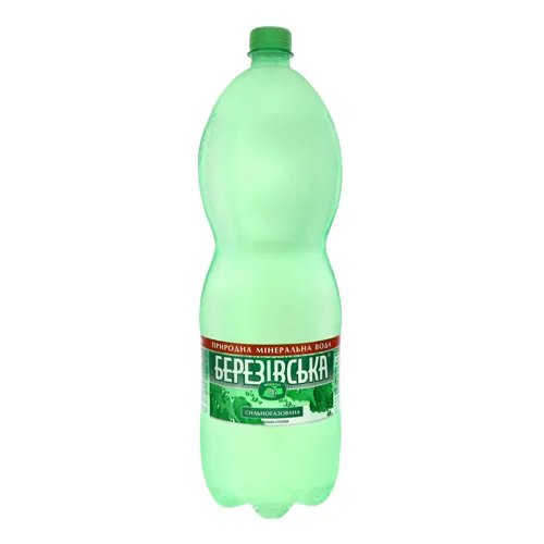 Вода мінеральна сильногазована Березівська в пластиковій пляшці 2л