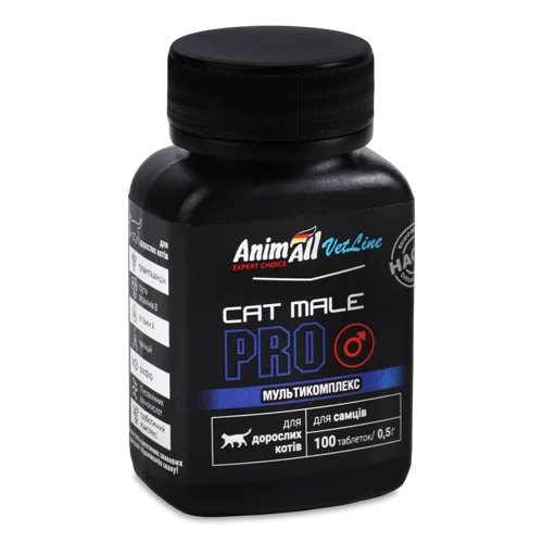 Корм Мультикомплекс для Дорослих Самців Котів Cat Male Pro VetLine AnimAll, 100 шт