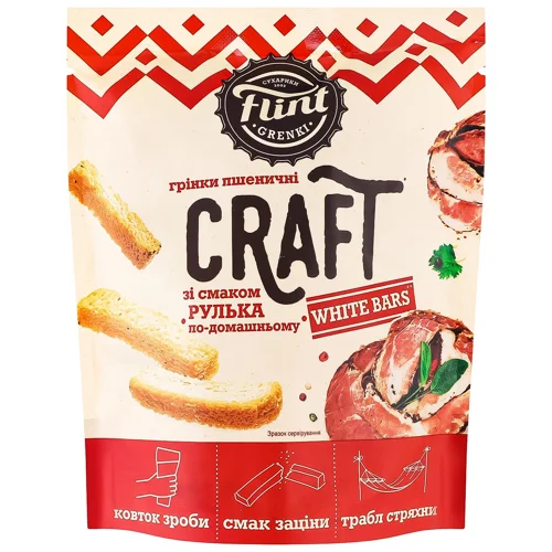Грінки Flint Craft зі смаком Рулька по-домашньому 90г