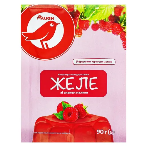 Желе Ашан зі смаком малини 90г