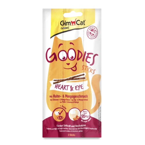 Корм Для Котів З Куркою І Манго Goodies Sticks GimCat 15г, с/в