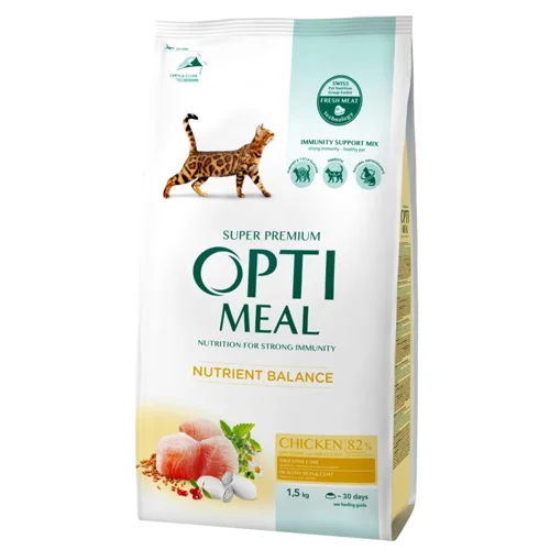 Корм сухий Optimeal з куркою для котів 1,5кг