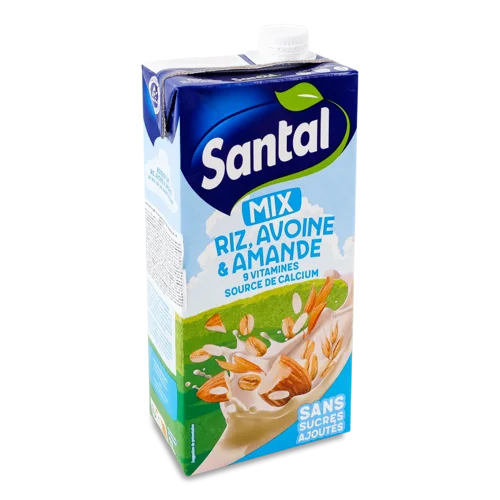 Напій З Рису Вівса Мигдалю Ультрапастеризований Santal, Пластикова Пляшка 1л