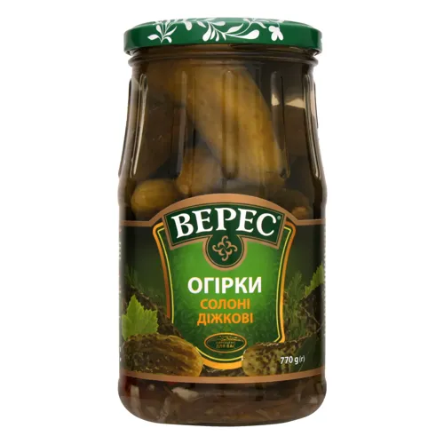 Огірки солені діжкові Верес с/б 770г