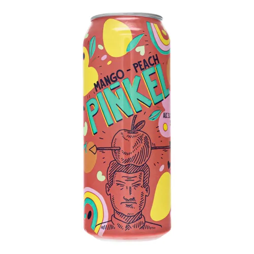 Напій слабоалкогольний 0.5л 5% зброджений газований Яблуко-персик-манго Pinkel з/б