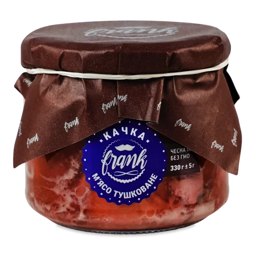 М'ясо качки тушковане в/с, скляна банка 330г