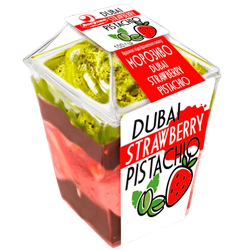 Морозиво Ласунка Dream of Dubai полуниця-фісташка 150г