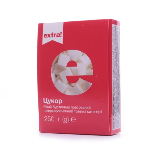 Цукор Extra! білий пресований швидкорозчинний 0,25кг