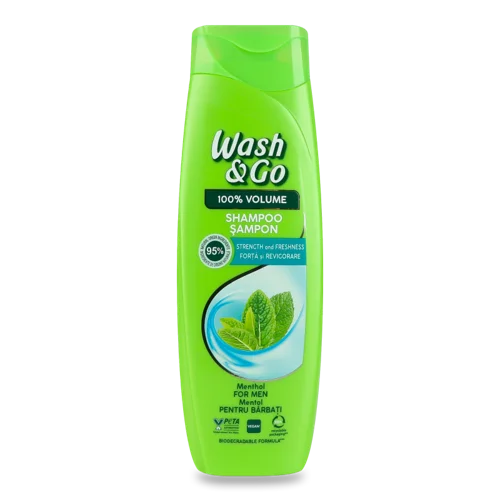 Шампунь Menthol Volume For Men Wash&Go, 360мл
