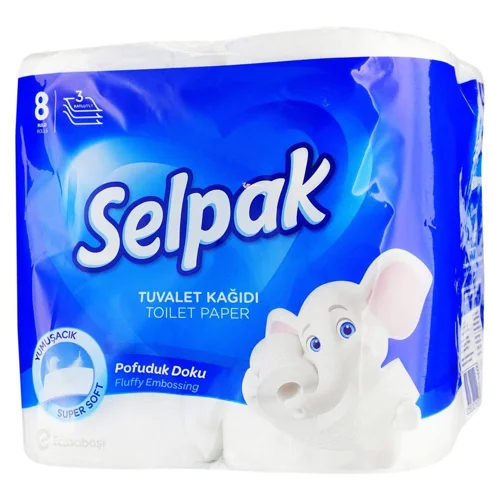 Туалетний папір Selpak 3-шаровий 8шт