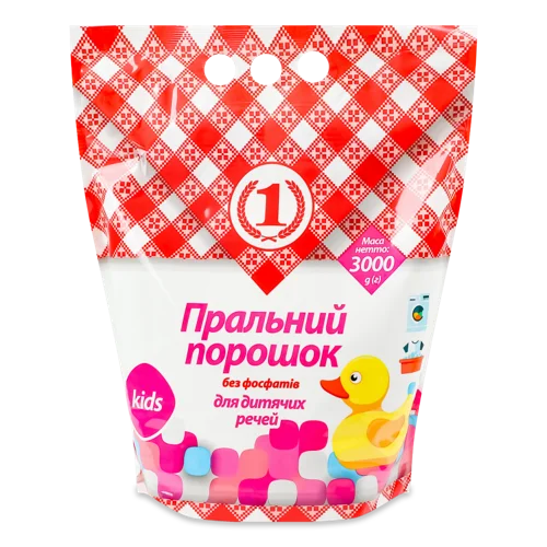 Пральний Порошок Для Дитячих Речей Без Фосфатів, ТМ "1", 3кг