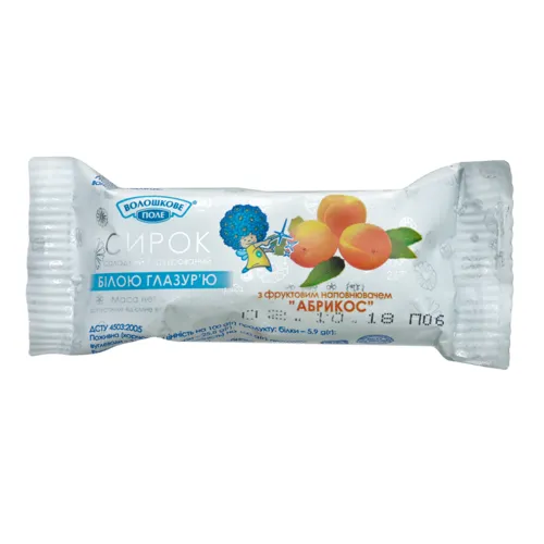 Сирок глазурований «Волошкове поле» 26% Біла Глазурь Абрикос