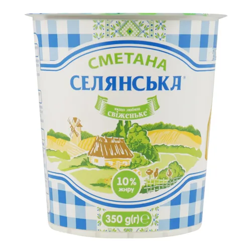 Сметана 10% Селянська ст 350г