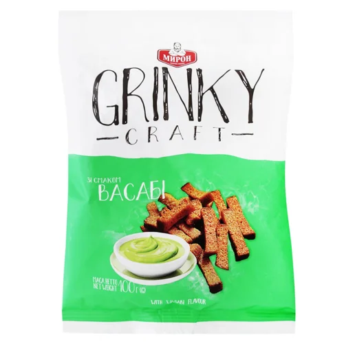 Грінки Мирон Craft зі смаком васабі 100г