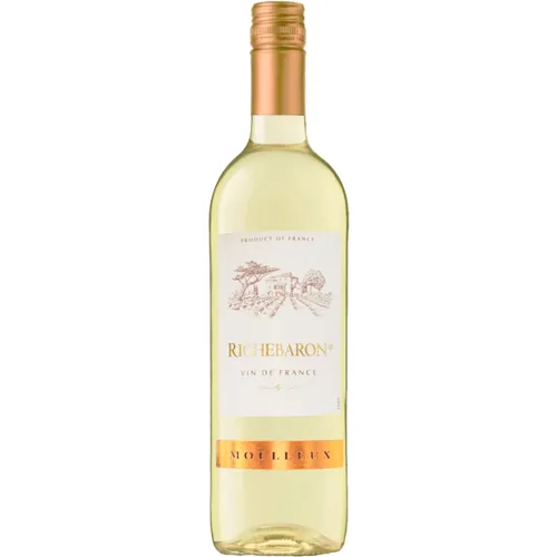 Вино Uvica Richebaron Moelleux, біле, напівсолодке, 0,75л