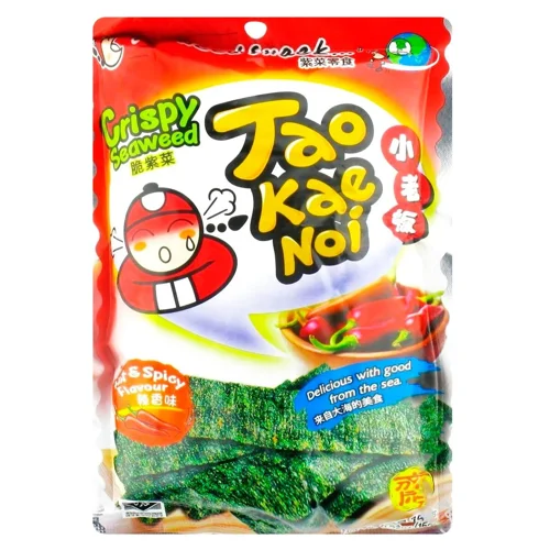 Снеки з норі Tao Kae Noi Hot & Spicy хрусткі з чилі 15г