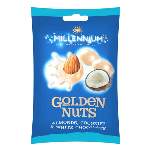 Драже Мигдаль у білому шоколаді з кокосом Millennium м/у 100г