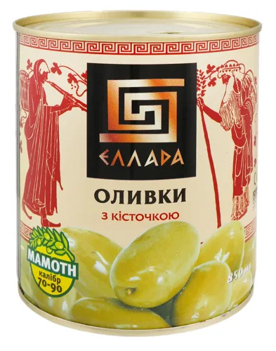 Оливки без кісточки Еллада з залізній банці 850мл