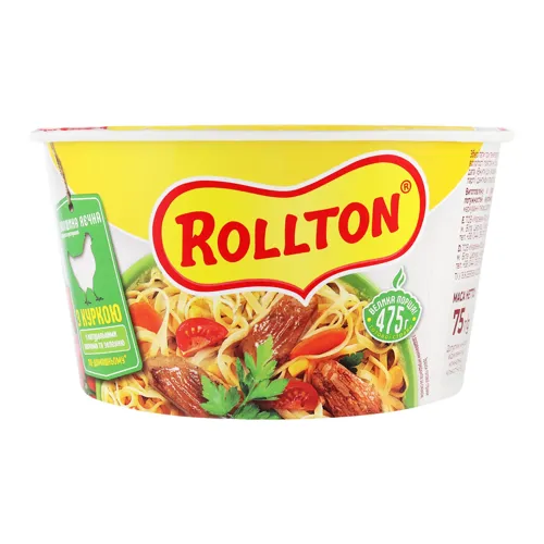 Локшина швидкого приготування яєчна з куркою по-домашньому Rollton 75г
