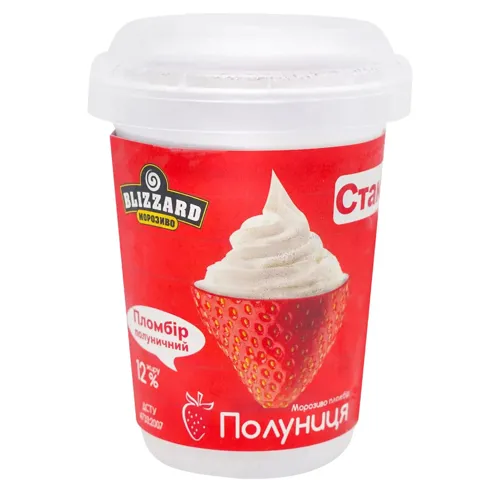 Морозиво Blizzard Пломбір полуничний 100г