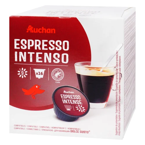 Кава Auchan Espresso Intenso в капсулах 16шт*7г
