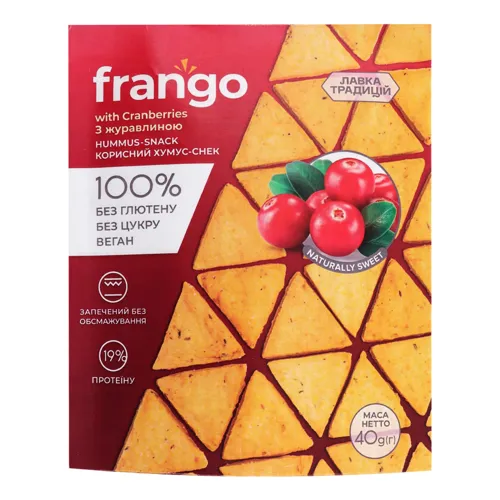 Хумус-снек З журавлиною Frango д/п 40г