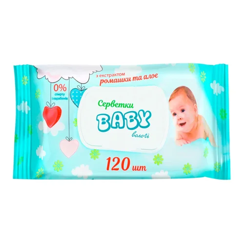 Серветки вологі Baby дитячі 120шт