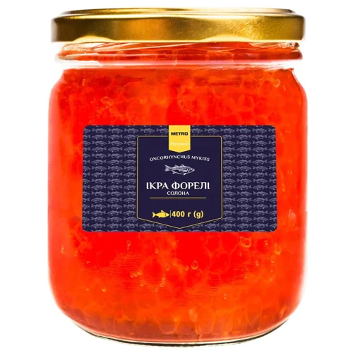 Ікра форелі Мetro Рremium солона 400г