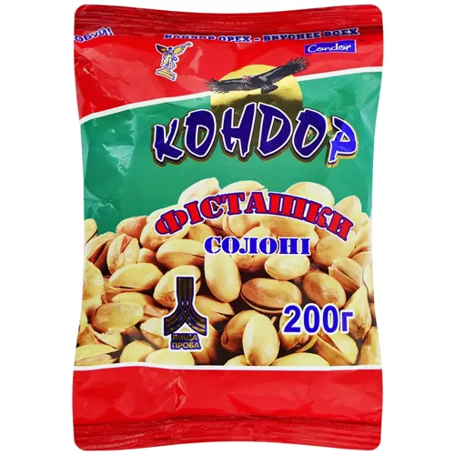 Фісташки Кондор смажені солоні 200г