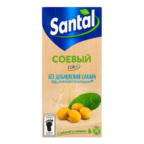 Напій соєвий ультрапастеризований без цукру Santal т/п 1л