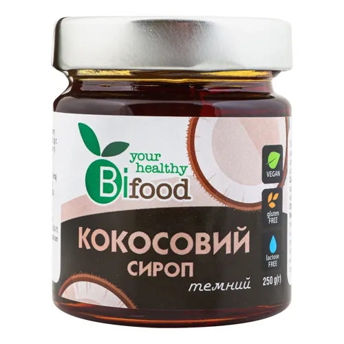 Сироп кокосовий темний Bi food с/б 250г