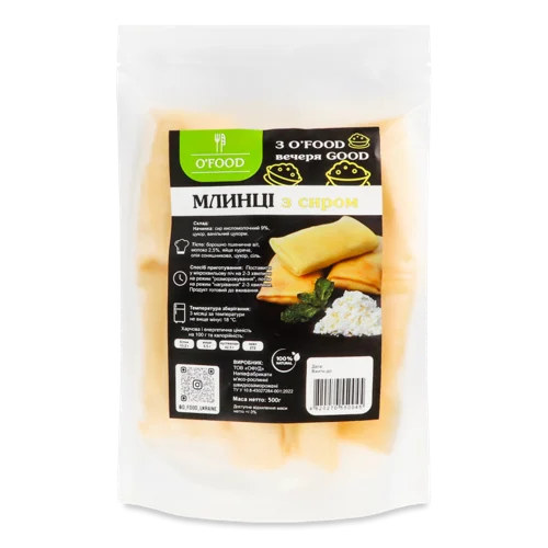 Млинці З Сиром O'Food, Для Приготування, д/п, 500г