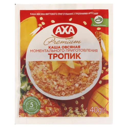 Каша вівсяна моментального приготування Тропік Axa м/у 40г