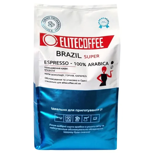 Кава EliteCoffee Brazil Super в зернах 1кг