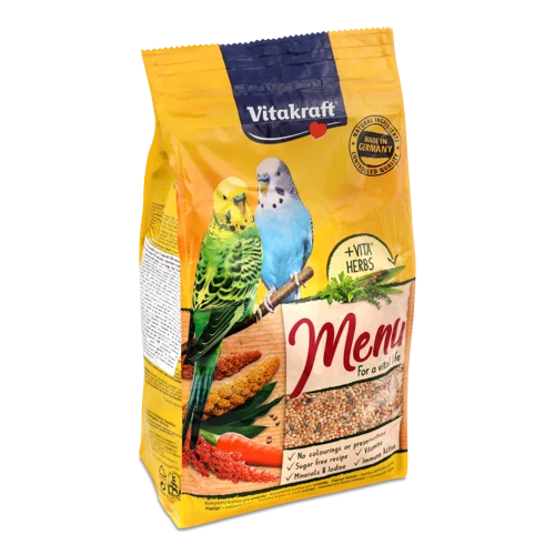 Корм Повнораціонний Для Хвилястих Папуг Menu Vitakraft, в/к, 1 кг