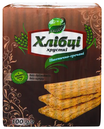 Хлібці пшенично-гречані Galleti м/у 100г