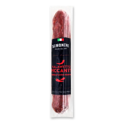Салямі Пікантна Simonini, Сиров'ялена, В/У, 180г