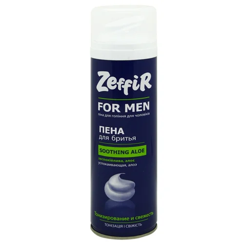 Піна для гоління Zeffir Soothing Aloe 200мл
