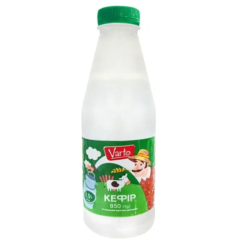 Кефір Varto із низьким вмістом дріжджів 2.5% 850г