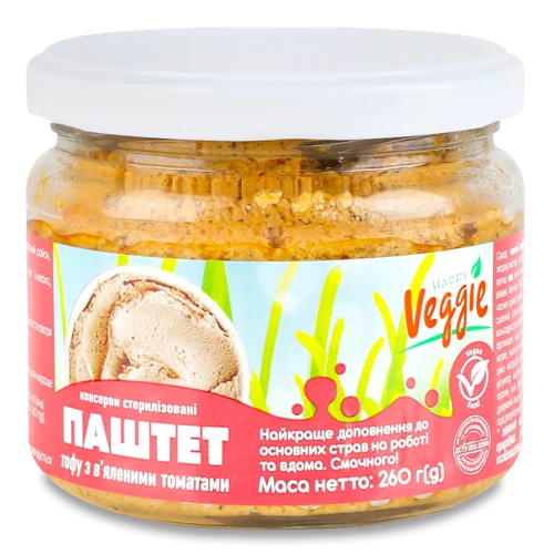 Паштет Тофу З В'яленими Томатами, В/ґ, С/б 260г