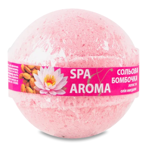 Бомбочка Для Ванн Сольова Лотос-Олія Мигдалю Spa&Aroma 75г
