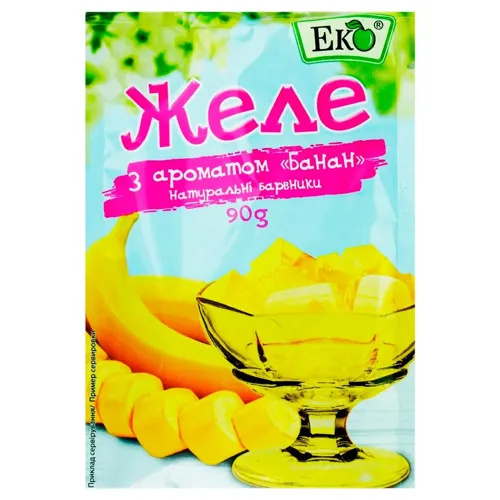 Желе Еко з ароматом банану, 90г