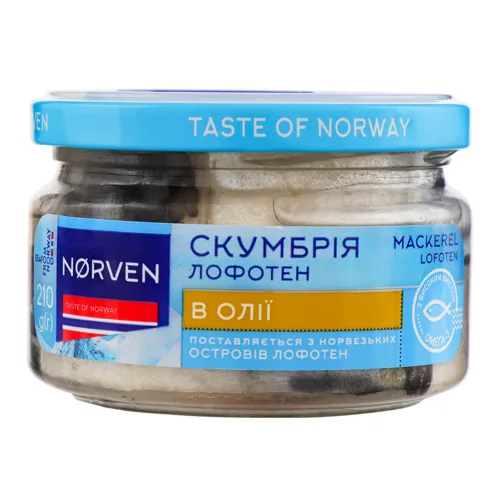 Скумбрія в олії Norven с/б 210г