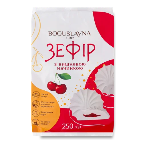 Зефір Вишнева Начинка Богуславна В/ґ 250г