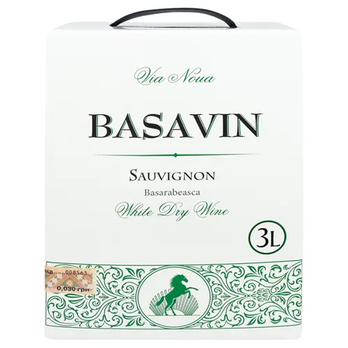 Вино Basavin Sauvignon біле сухе 11% 3л