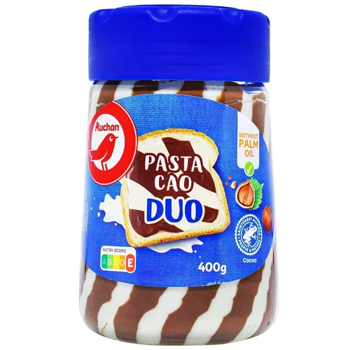 Паста шоколадна Auchan Duo 400г