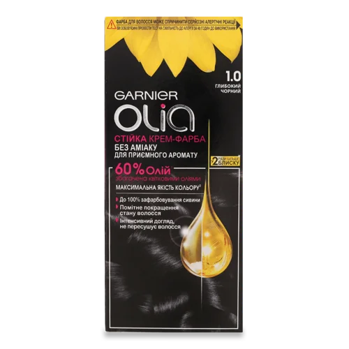 Крем-фарба Для Волосся Стійка Без Аміаку Olia №1 Garnier, 1шт