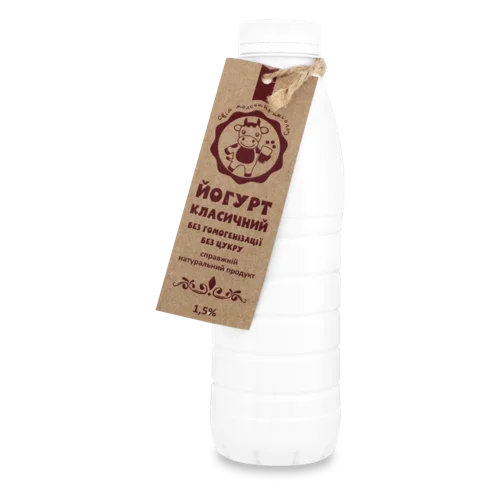 Йогурт Класичний Без Цукру 1.5% Світ Молочних Насолод, п/пл, 480г