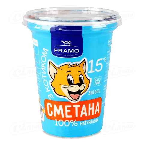 Сметана Framo 15% ст, 350г