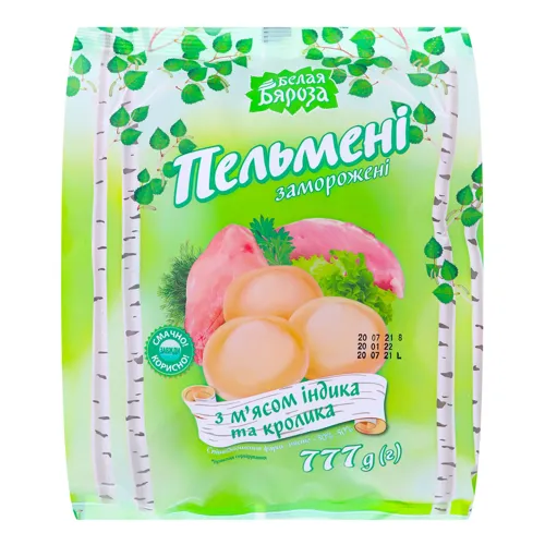 Пельмені з м'ясом індика та кролика Белая Бяроза м/у 777г